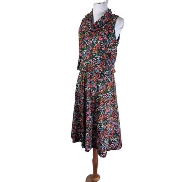 Vintage Lord and Taylor Act II Floral MIdi Dress M - Picture 9 of 10